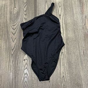 NWOT Victoria's Secret One-Piece Swimsuit One Shoulder Padded Black Medium